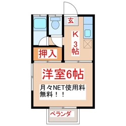 コーポ山口　Ａ棟の物件間取画像